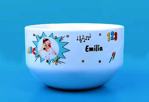 Schüssel mit Foto als personalisiertes Schulanfangsgeschenk