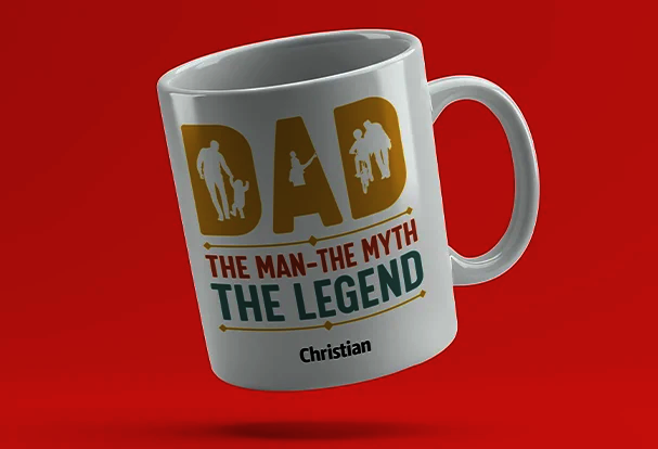 Tasse weiß mit Foto