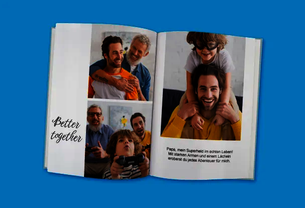 Unser Bestseller im Hochformat, online Fotoalbum erstellen