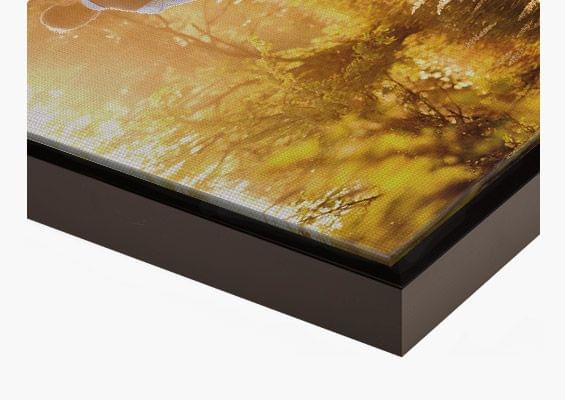 canvas print black frame closeup front