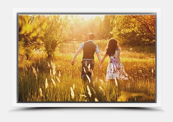 canvas print white frame full view